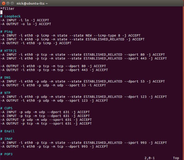 правила iptables