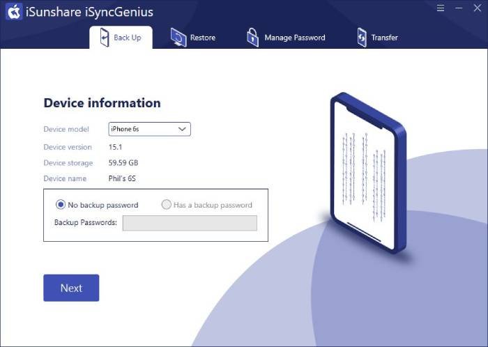 Главная страница Isyncgenius