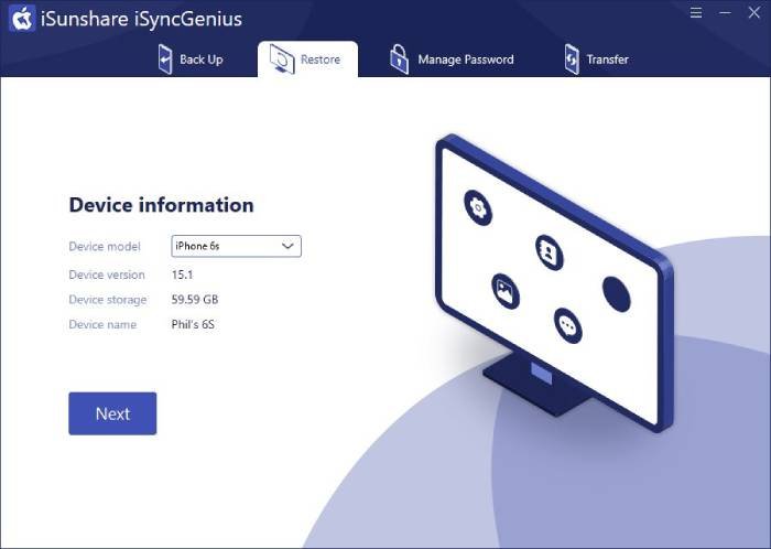 Восстановление Isyncgenius