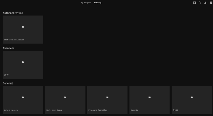Каталог плагинов Jellyfin