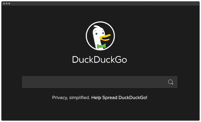 Поисковая система DuckDuckGo.