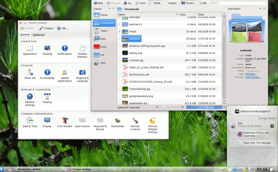KDE 4.4 dolphin и системные настройки