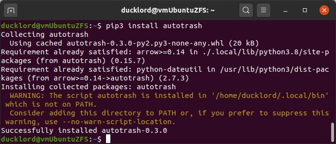 Поддерживайте чистоту Ubuntu с помощью установки Autotrash Pip