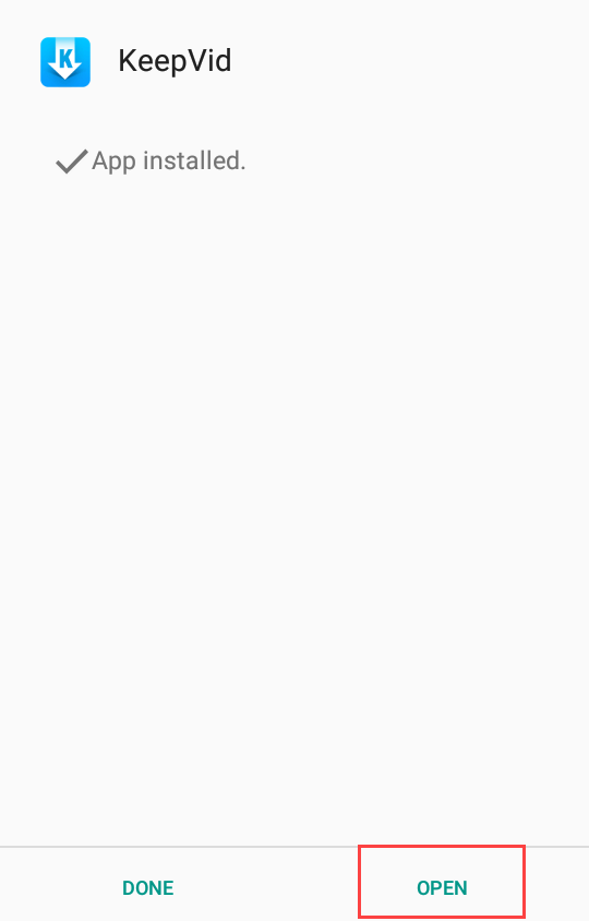 Keepvid-Android-приложение-установлено-выбрать-открыто
