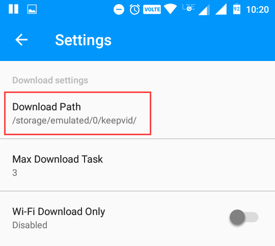 Keepvid-android-tap-путь-загрузки