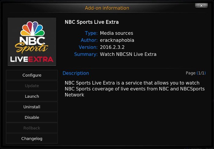 Kodi-sports-nbc-sports-дополнение