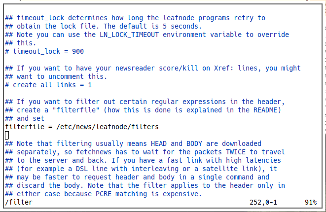 Файл фильтра Leafnode 12