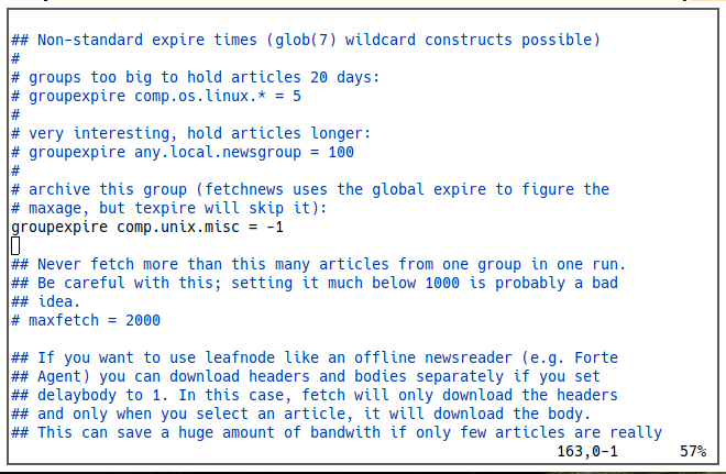 Leafnode 14 Группы архивации