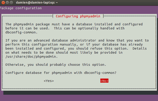 lemp-phpmyadmin-dbconfig