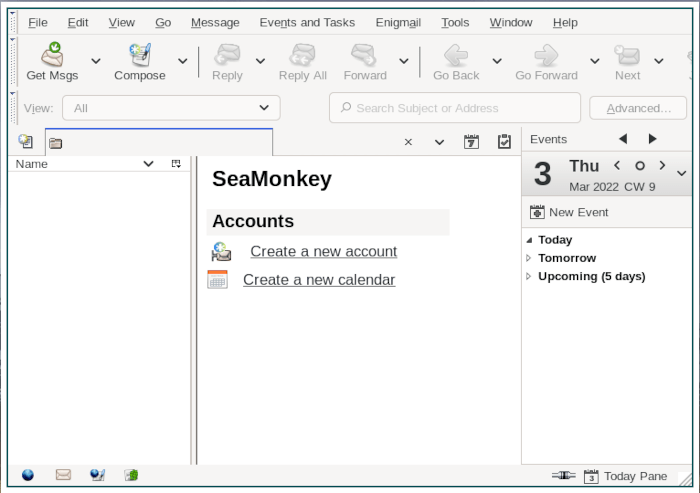 Электронная почта Linux 58 Seamonkey Добро пожаловать