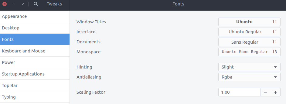 Linux-шрифт-рендеринг-gnome-tweak-tool