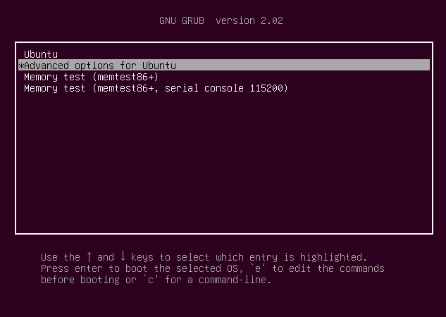 Linux-гость-ubuntu-grub-меню