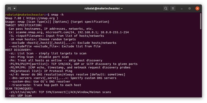 Сканер портов Linux Nmap