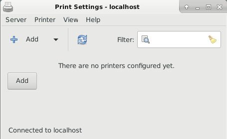 XFCE Добавить принтер