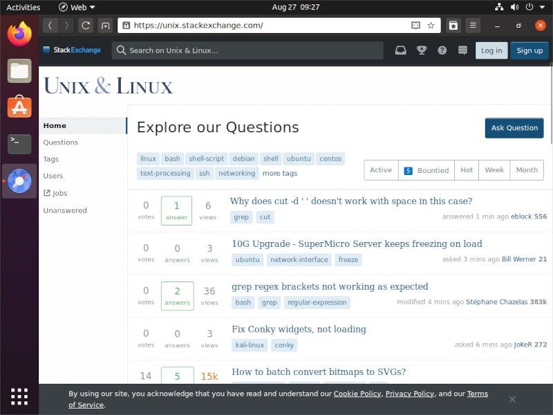 Техническая поддержка Linux Unix Stackexchange