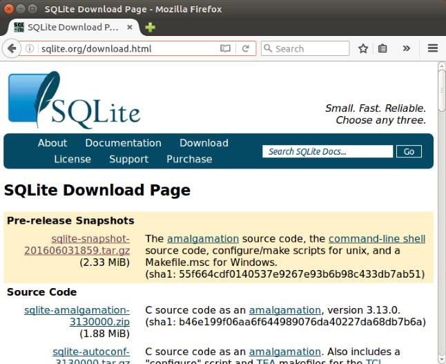 linuxfromsource-sqlite-загрузка