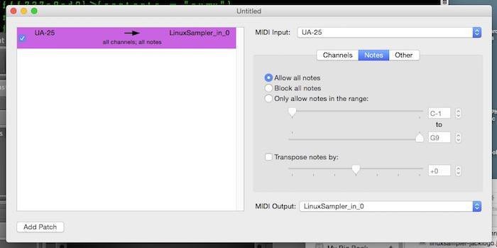 Linuxsampler-midipatchbay