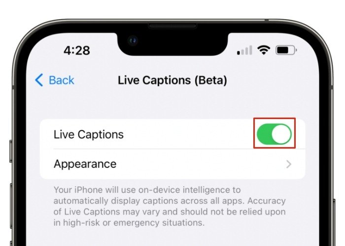 Переключатель Live Cap Switch IOS Зеленый