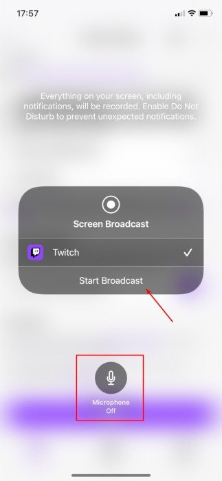 Приложения для прямых трансляций для iOS Twitch Start Broadcast