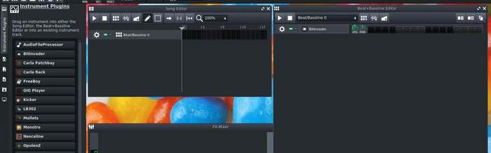 Инструмент плагинов Lmms Song