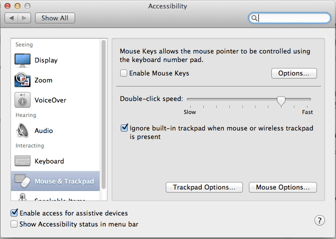 опция mac-disable-trackpad