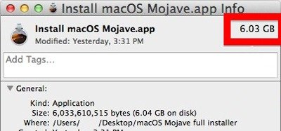 Размер файла Macos Mojave