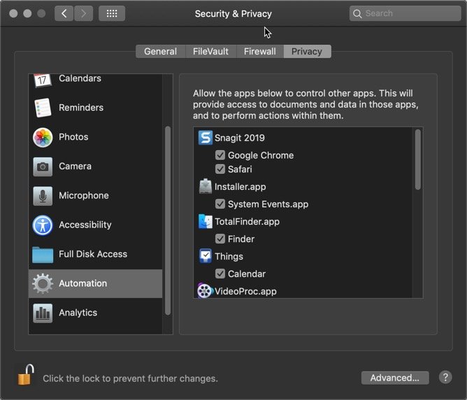 Macos-безопасность-конфиденциальность-разрешения-автоматизация