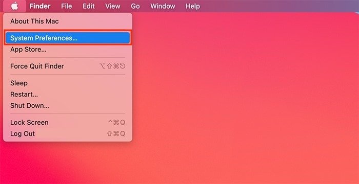 Системное меню Macos Dark Mode