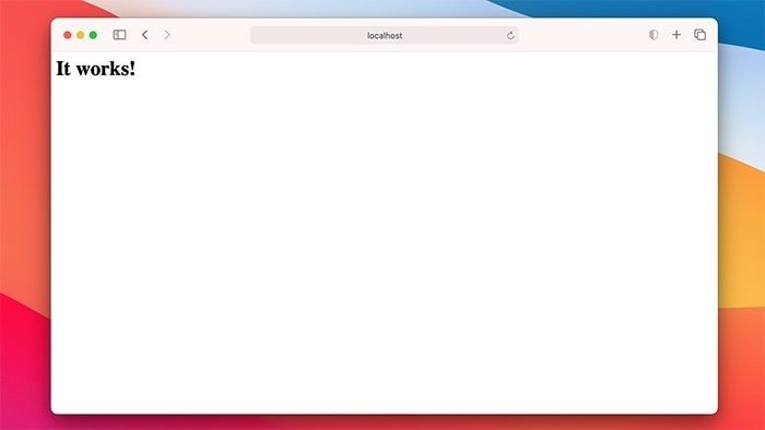 Веб-сервер Macos, он работает