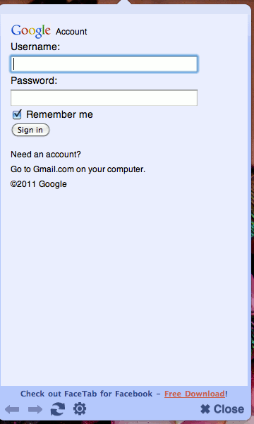 mail-tab-Sign-in-Screen