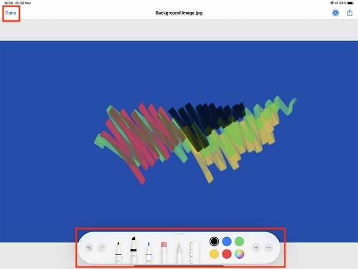 Редактирование разметки и изображения на iPad