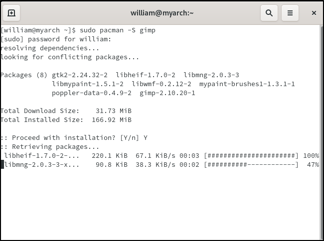 Освоение установочных пакетов Pacman