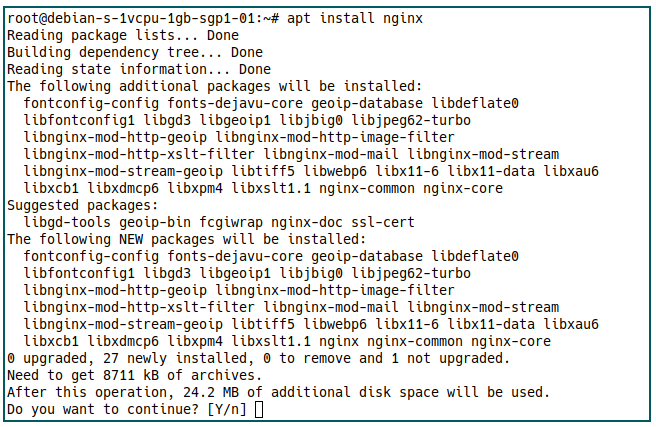 Матричный сервер 18 Установите Nginx