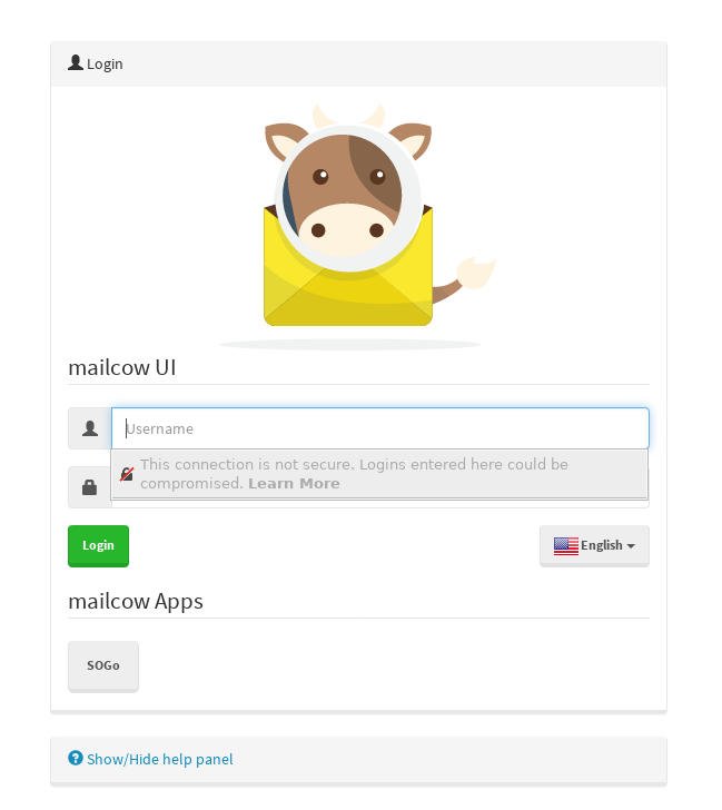 Войти в Mailcow