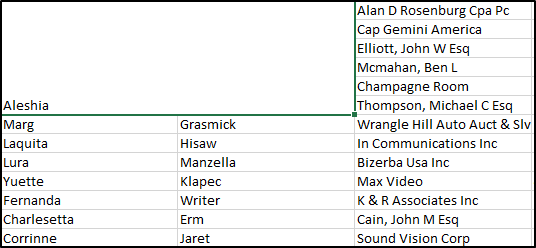 Объединить ячейки Excel 1