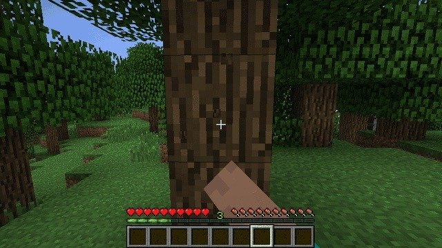 Советы по Minecraft Новым игрокам Punch Tree