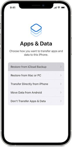 Переместить данные на новый Iphone ICloud Transfer