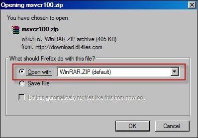 msvcr100dll-zip-открыть-с-диалоговым окном