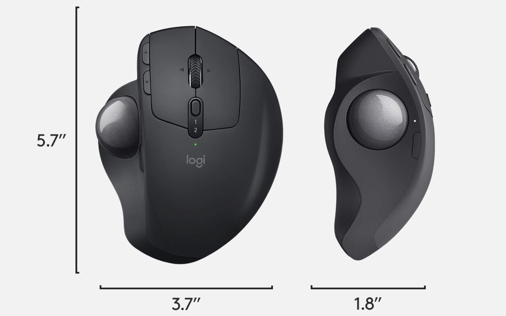 Размеры мыши Mx Ergo Mouse