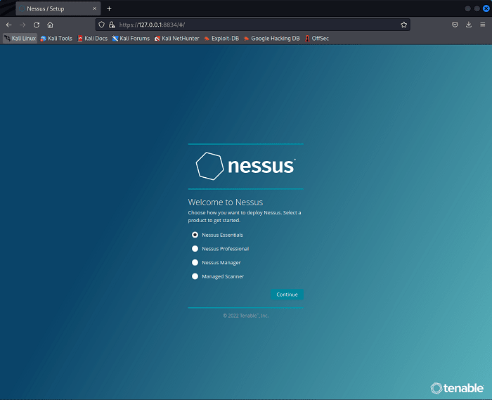 Nessus: выбор версии развертывания