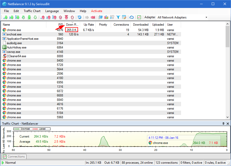 netbalancer-скорость загрузки