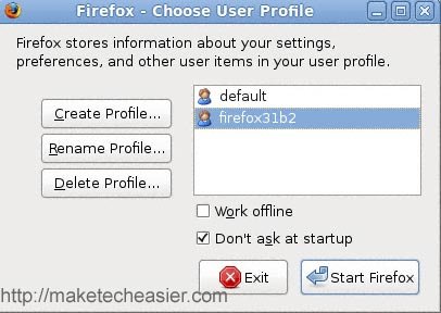 новый профиль Firefox
