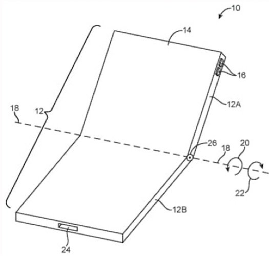 Новости-Apple-складной-телефон-патентное-устройство