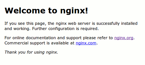 nginx-работает