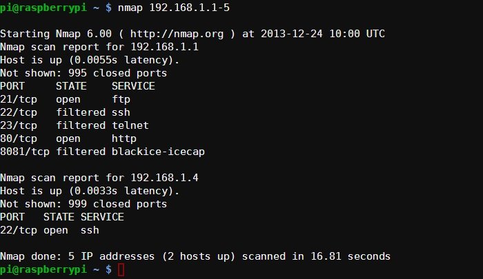 Nmap-диапазон-сканирование