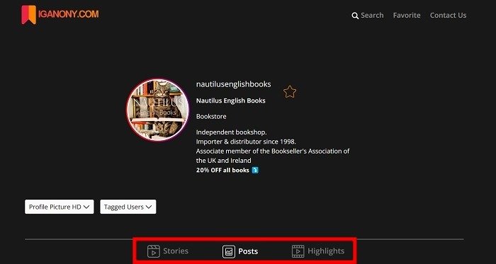 Без аккаунта Instagram ПК Iganon Opt Content