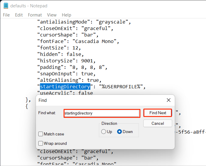 Блокнот Редактировать Json Найти текст