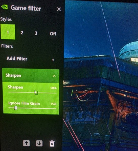 Наложение фильтров на игровые фильтры Nvidia