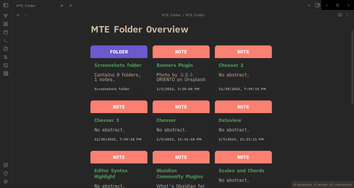 Обзор плагина Folder Note в Obsidian.