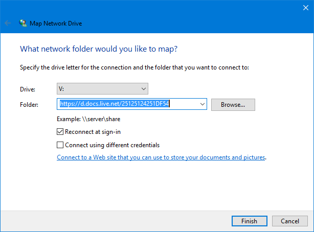 onedrive-network-drive-url